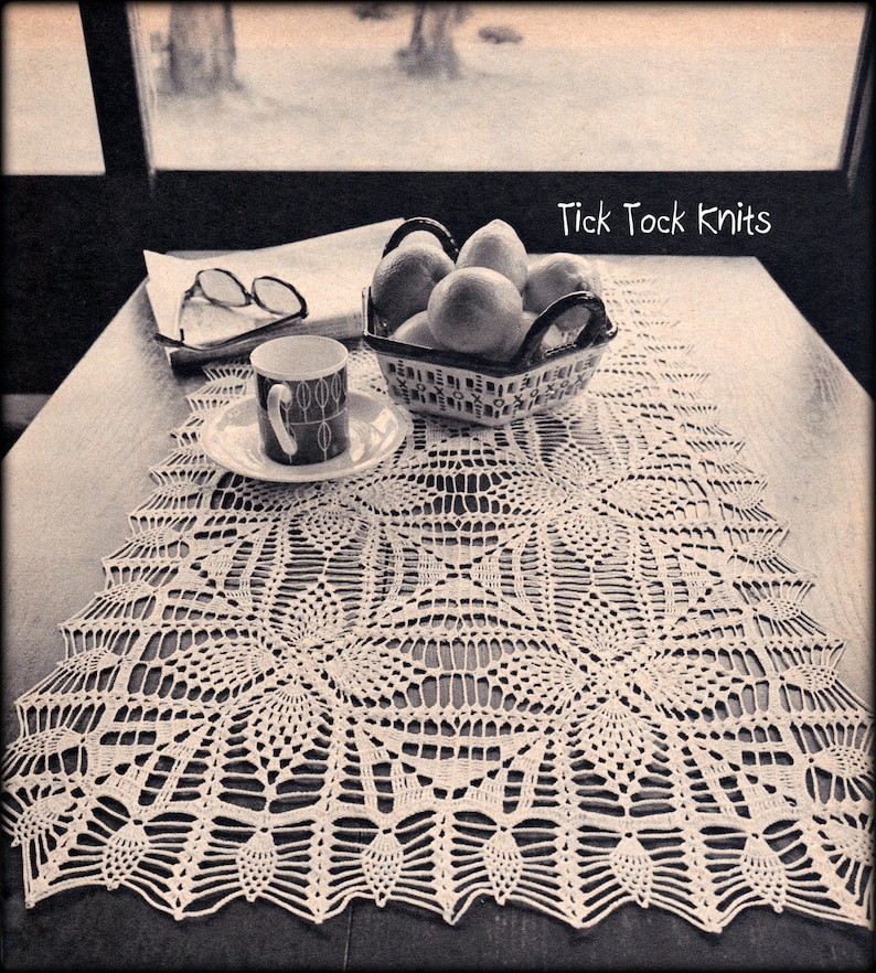 No.1116 Coffee Break Table Runner Crochet Pattern PDF Etsy