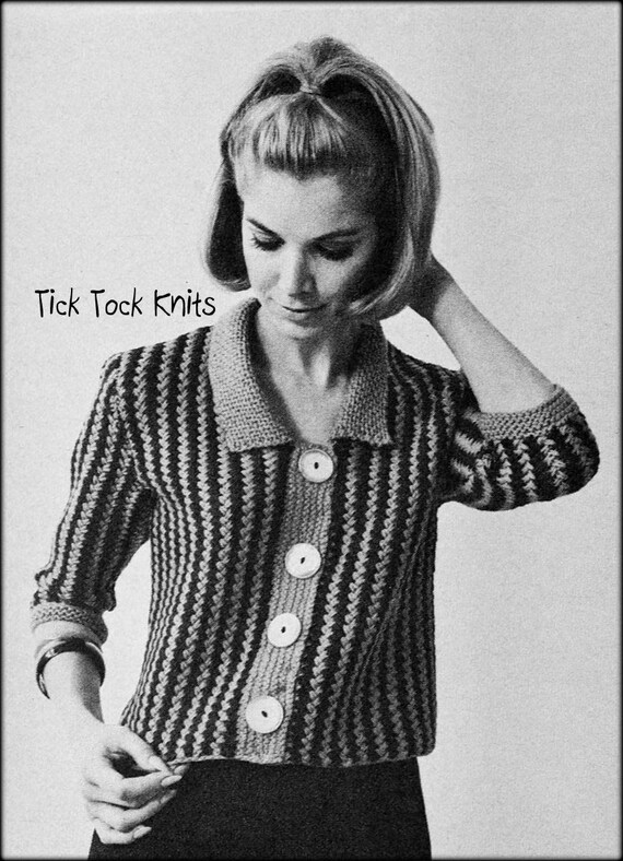 Veste Cardigan Vintage à Rayures ARA Des Années 1970 - Taille 44 - Multicouleur