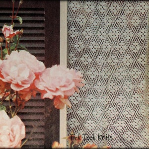No.886 Crochet Curtain Pattern PDF - Intricate Lace Curtains - Vintage 1970&#39;s Retro Bedroom Kitchen Living Room Window Lace
