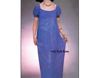 Nr.395 Damen Regency Era Style Kleid ODER Tunika - PDF Häkelanleitung Vintage - 1970's Retro Häkelanleitung - Sofortiger digitaler Download