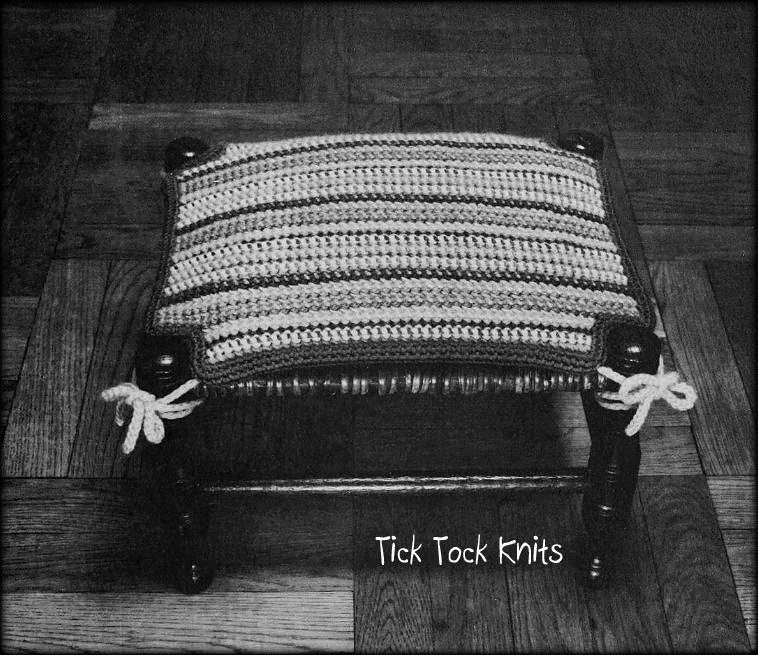 No.958 Footstool Cushion Crochet Pattern PDF - Vintage 1970's Retro ...
