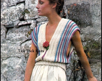 No.285 Women's Crochet Pattern PDF Vintage - Modular Crochet Blouse - 1970's Retro Crochet Pattern - Instant Download