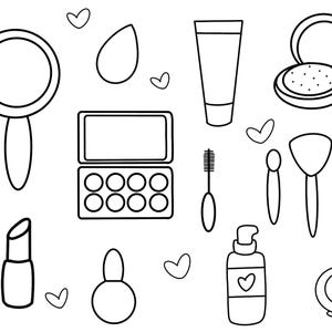 Makeup Collection: Lipstick, Brushes, Compact, Foundation