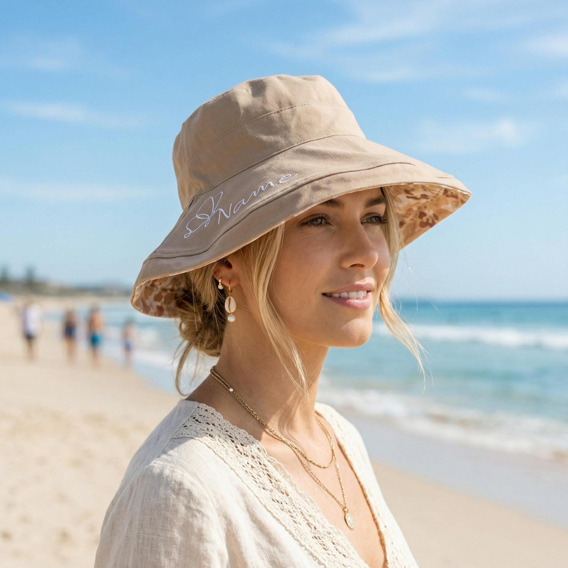 Elegant Brown Sun Hat with Yellow Floral Accents Leave Her Wild Floral Burned Hat, Floral Engraved Cowboy Hat  main image 2