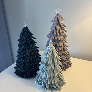 Leafy Crochet Christmas Tree Set