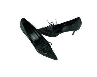 JOHN GALLIANO Lace Up Logo Pumps