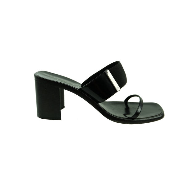 GUCCI Strappy Slide Sandals with Block Heels