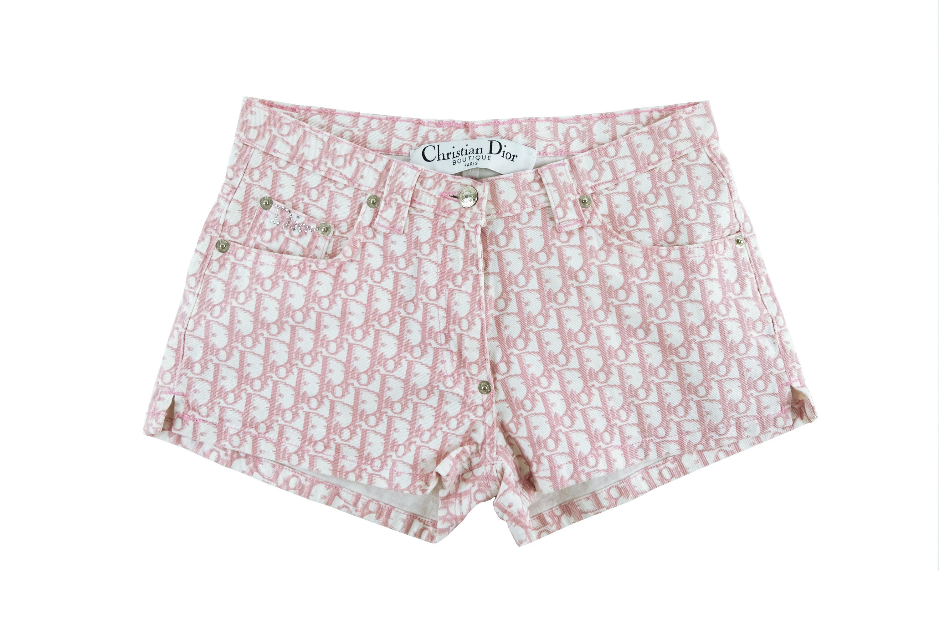 Christian Dior★素敵！Red/White High Rise Shorts CHRISTIAN DIOR 2022 Dior Vibe pink satin black panels boxing