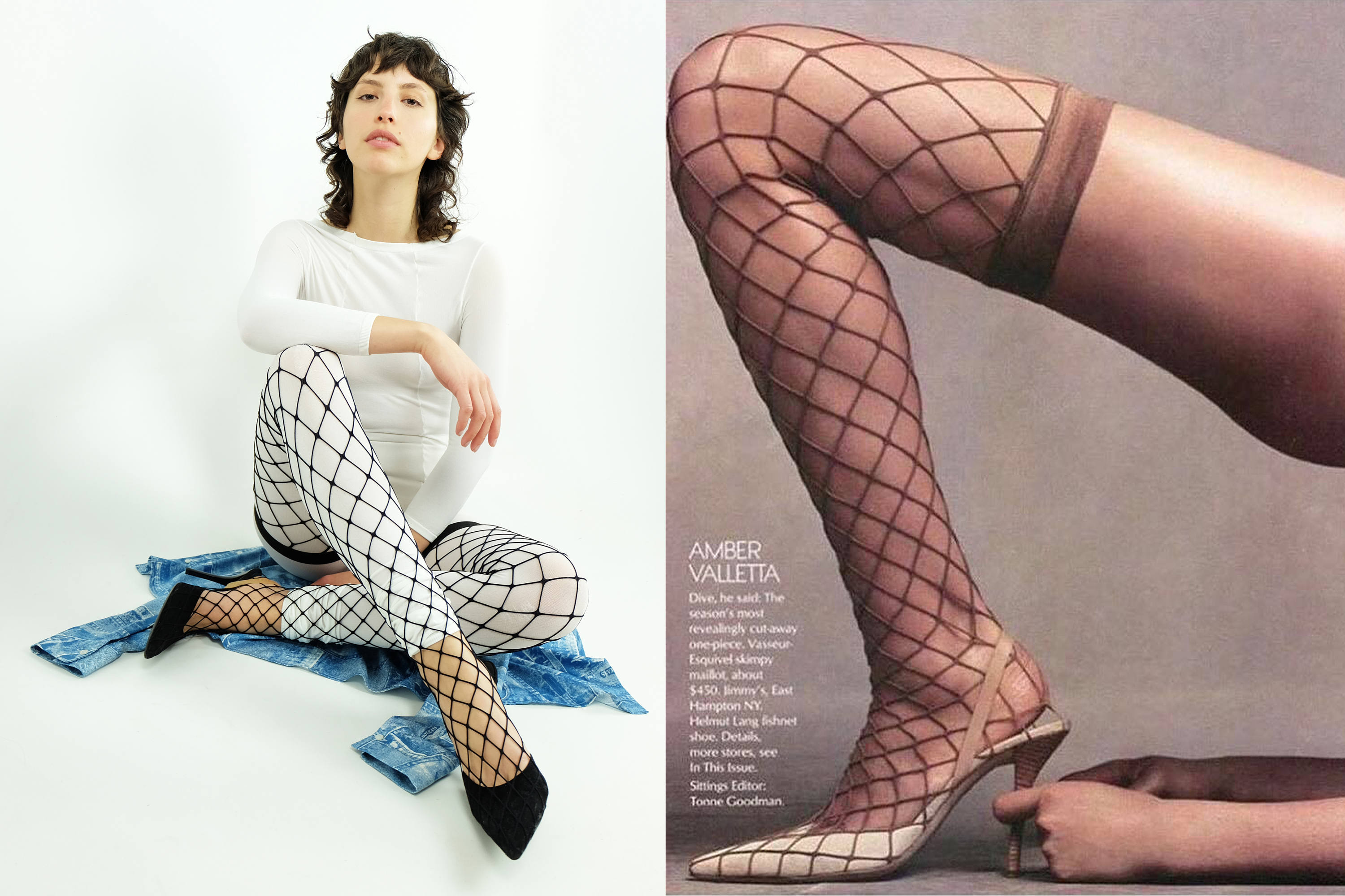 Reserved HELMUT LANG Fishnet Over The Knee Boots RARE
