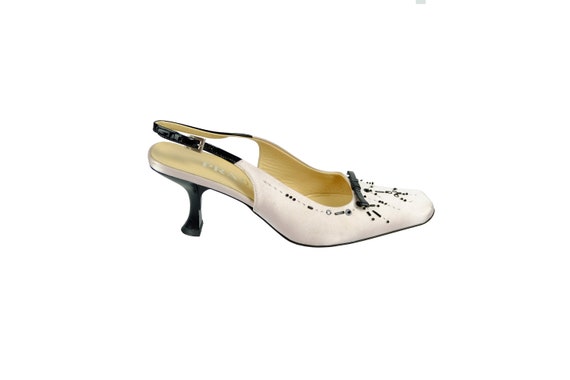 PRADA Pink Satin Embellished Pumps