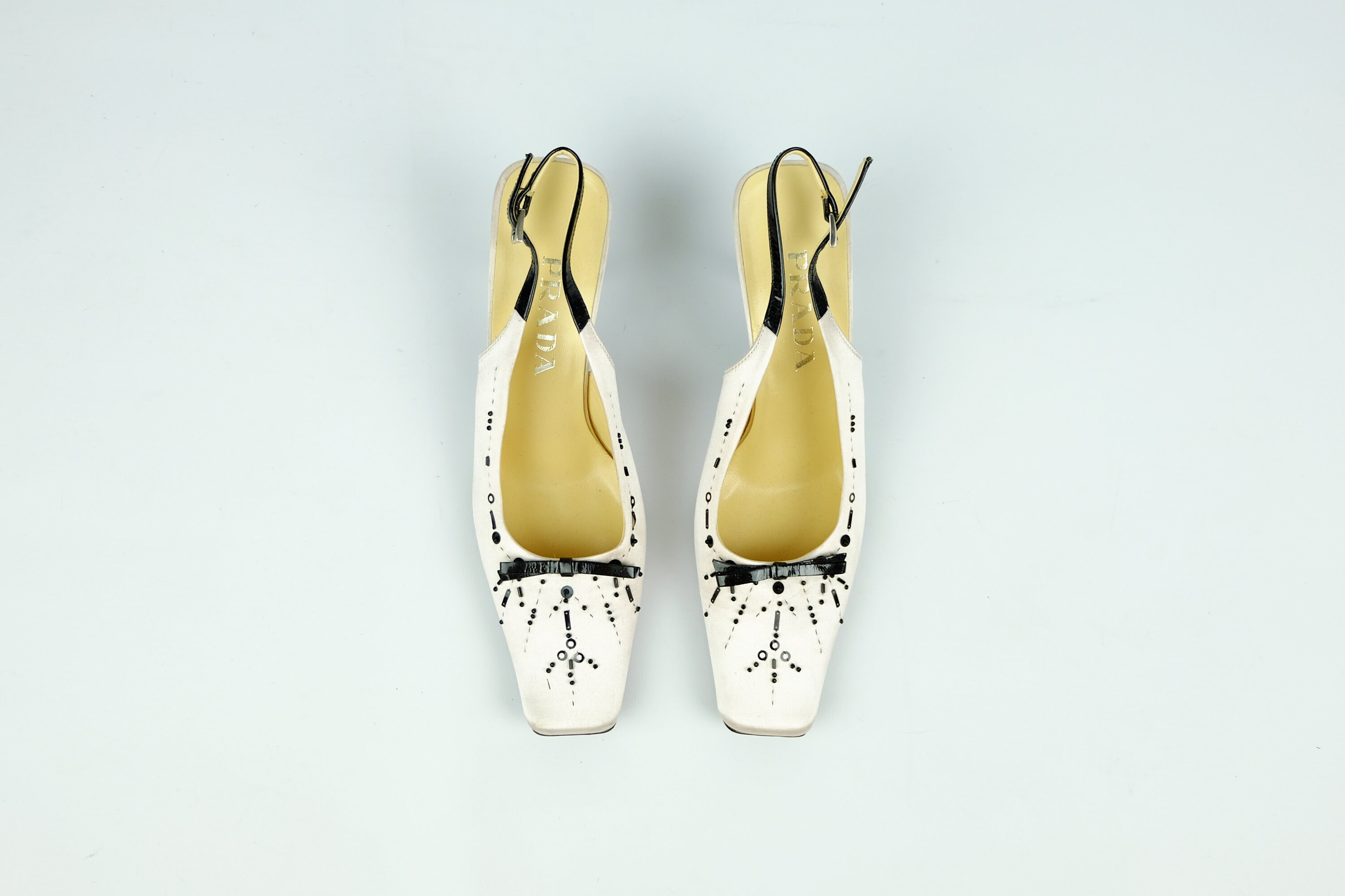 satin embellished heels