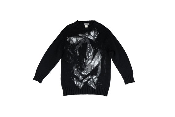YOHJI YAMAMOTO Painted Wool Heavy Knit Jumper - Etsy