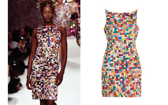TODD OLDHAM SS1996 "Rubik's Cube" Print Runway Dre