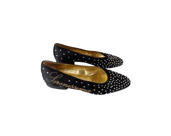 MOSCHINO Vintage rhinestone flats