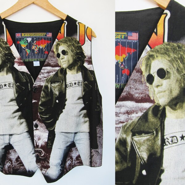 Funny JON BON JOVI 80s Vintage Waistcoat