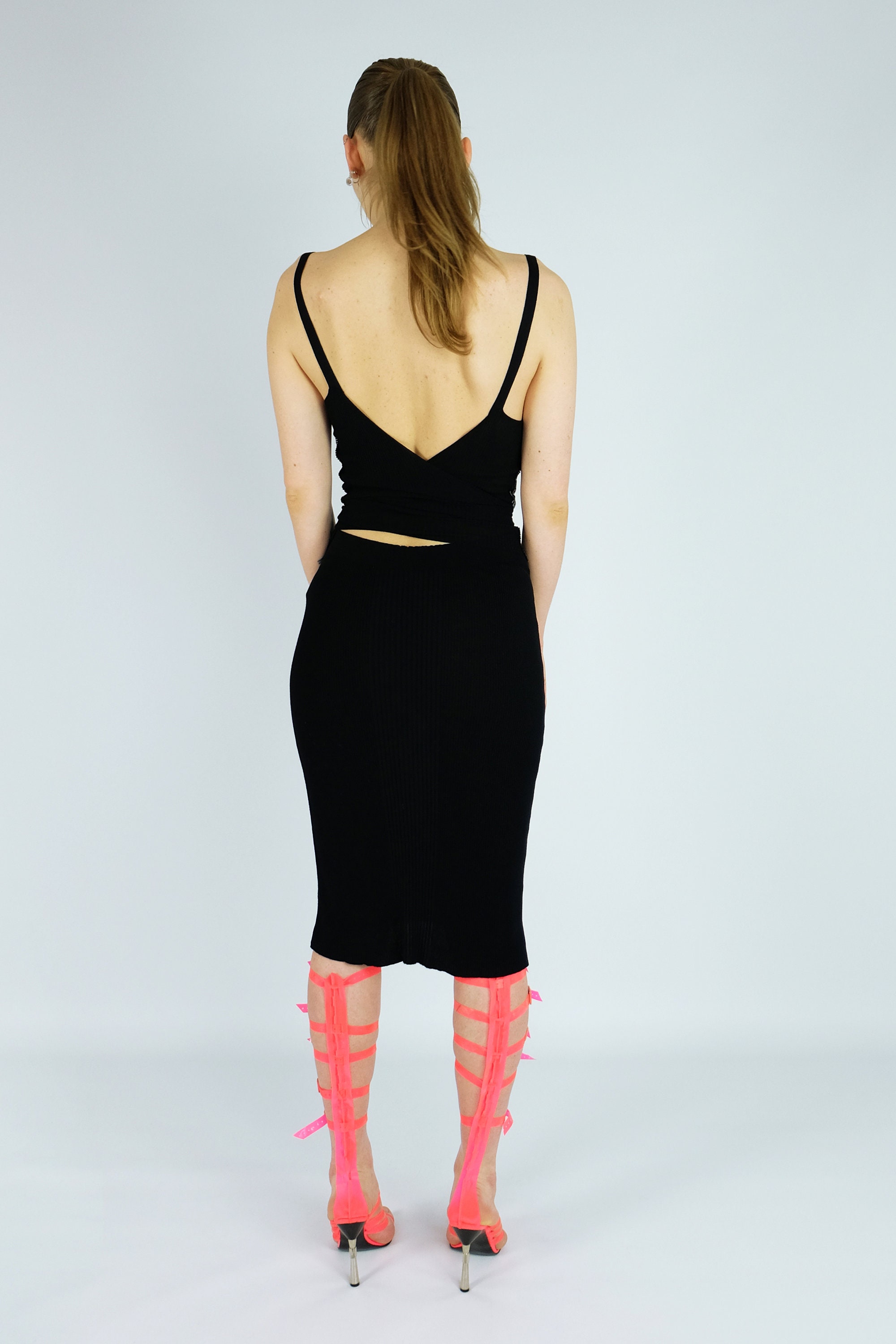 JEAN PAUL GAULTIER Knit & Chain Mail Dress
