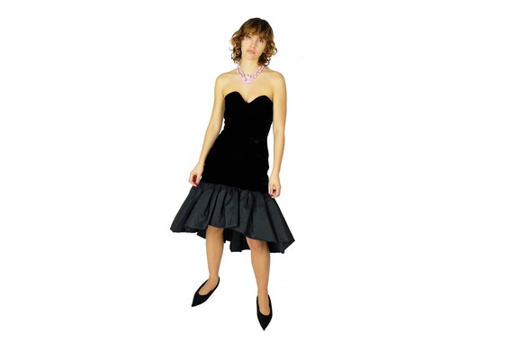 YVES SAINT LAURENT Rive Gauche Black Bustier Dress