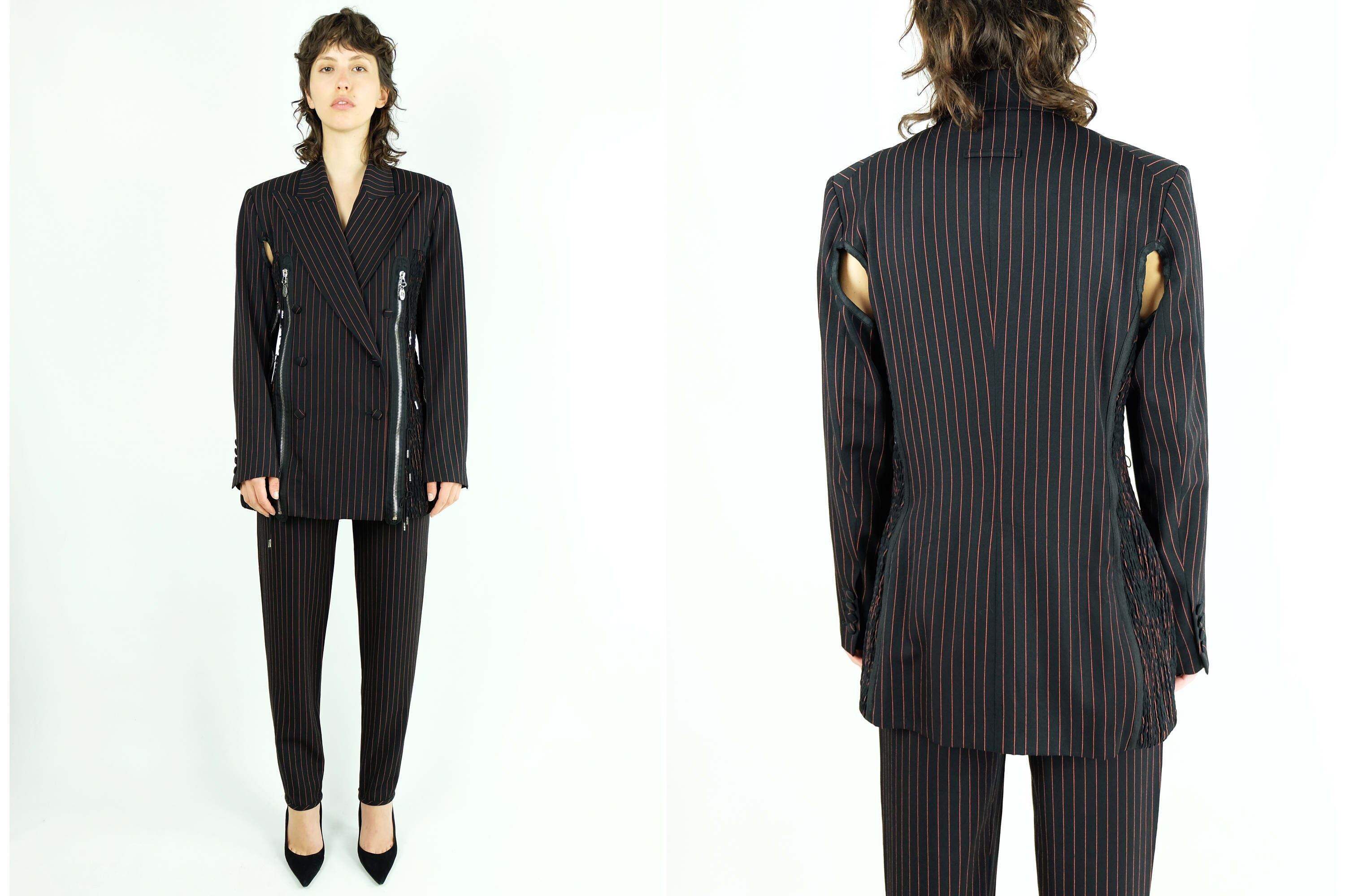 j*a様 jean paul gaultier Homme \"stripe ja Jean Paul Gaultier Pour Homme Long Striped Jacket - Rellik