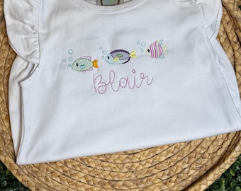 Personalisierte Kleinkind Mädchen Blase Strampler