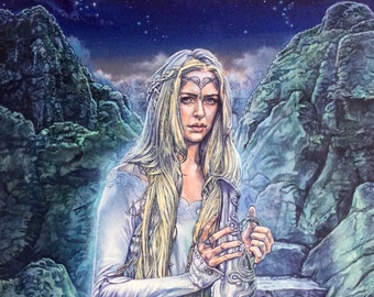 Tolkien print - Galadriel- The Lord of the Rings - unique gift for any Tolkien fan