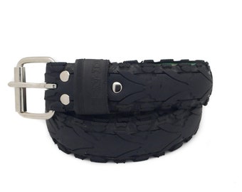 Fahrradreifengürtel "END 40mm." (upcycled vegan handmade) von tirebelt.com - Kollektion 2022