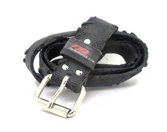 Bicycle Tire Belt "P" (upcycled vegan handmade) by tirebelt.com - Collection 2022