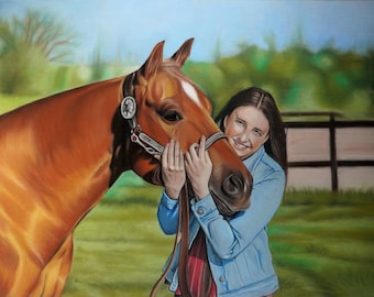 Aangepaste huisdierportretschilderijen en pasteltekeningen van foto