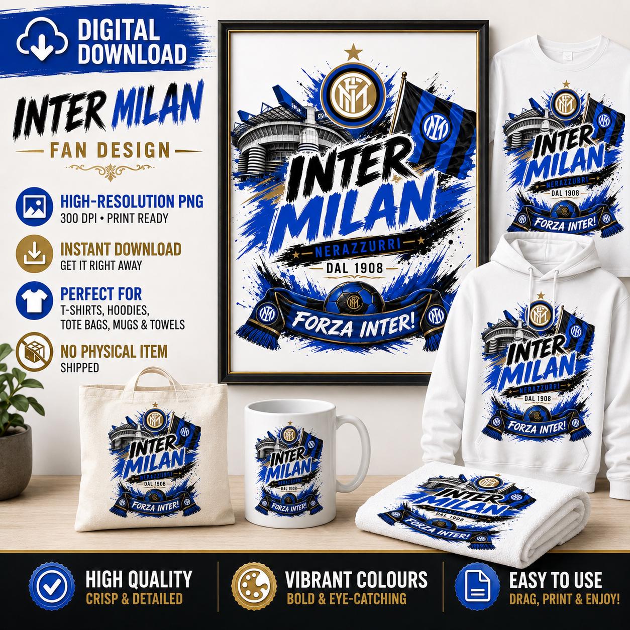 Inter Milan Scarf - Etsy