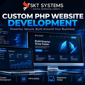 Custom PHP Website Development | PHP Web Developer | Custom Business Website | PHP MySQL Website | Web Application