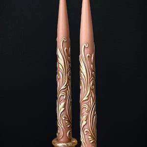 Silicone Taper Candle Mold Set – Elegant Wave Design | Decorative Vintage Mold | USA Made