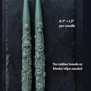 silicone wildflower candle mold floral taper mold set USA made candle making supply botanical meadow