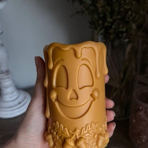 Molde de silicona para velas cilíndricas con forma de fantasma / Elaboración de velas de Halloween y otoño imagen 5