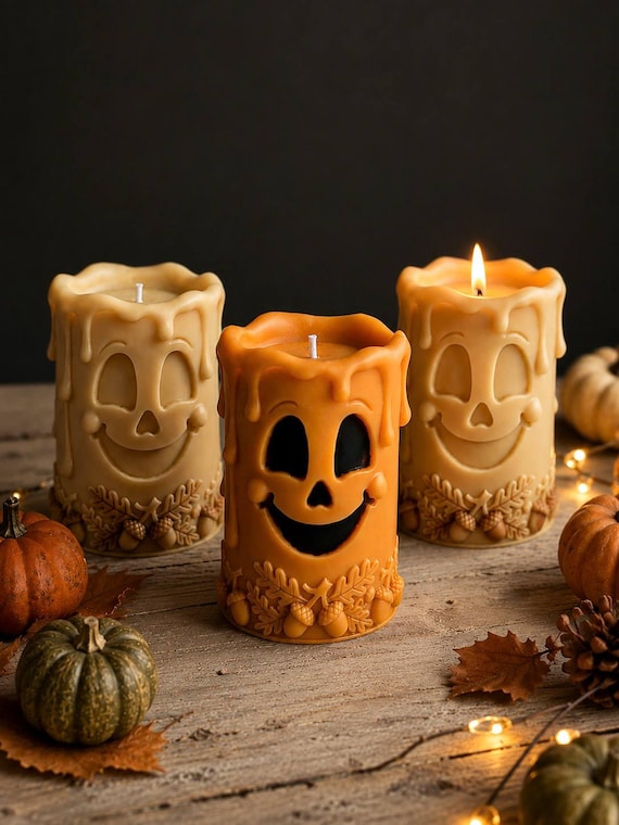 Ghost Silicone Pillar Candle Mold | Halloween Fall Candle Making
