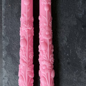 silicone wildflower candle mold floral taper mold set USA made candle making supply botanical meadow