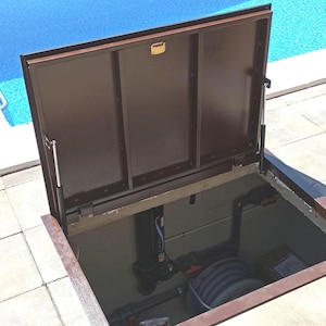 ValtUA 2mm Stahlbodenluke - Maßgefertigte Zugangsklappe für den Innenbereich mit Gasdruckfedern