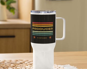 Producer Vintage Retro Travel Mug | Film Producer Gift | Movie Crew Tumbler | Production 101