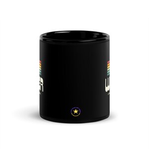 WRITER Vintage Retro Black Glossy Mug | Writer Gift | Filmmaker Coffee Mug | Vintage Retro Stripe | Film Industry | Production 101