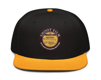 Shoot Film Snapback Hat, Cinematographer Camera Department Cap