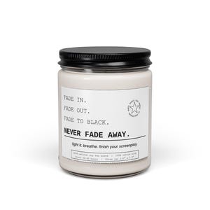 Screenwriter Candle | Fade In, Never Fade Away | Soy Wax Film Gift