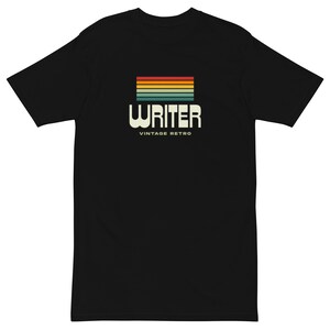 Writer T-Shirt | Vintage Retro Stripe Design, Filmmaker Production Tee