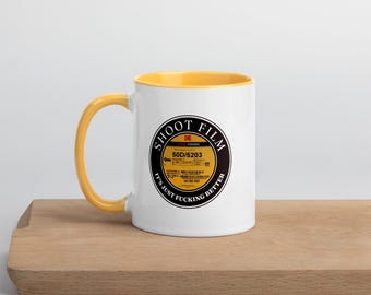 Shoot Film Mug, Cinematographer Gift, Camera Department Coffee Cup, Filmmaker Ceramic Mug