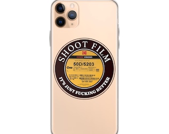 Clear iPhone Case, Shoot Film Vision3 Design, Cinematographer Gift
