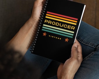 Producer Vintage Retro Spiral Notebook | Film Producer Journal | Movie Crew Gift | Production 101
