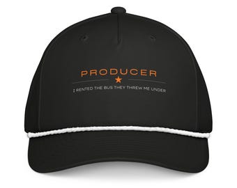 Producer Rope Cap, Film Line Producer Hat, Filmmaker Classic Trucker Style