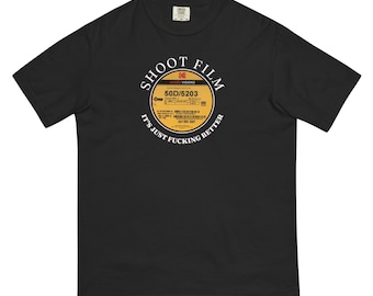 Shoot Film Heavyweight Tee, Garment-Dyed Cinematographer Shirt, Camera Department Apparel