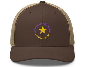 Production 101 Logo Trucker Hat | Filmmaker Lifestyle Cap | Film Set Gear