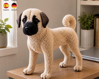 Realistic Kangal Dog Crochet Pattern, Amigurumi Guardian Dog Plush Tutorial (PDF Download)