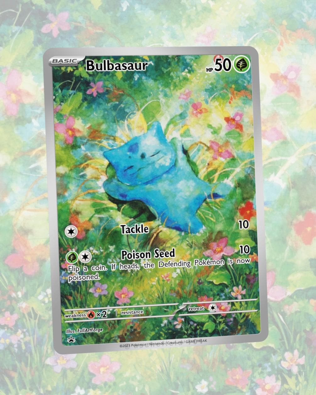 Bulbasaur Custom Made Card Fan Art Card - Etsy