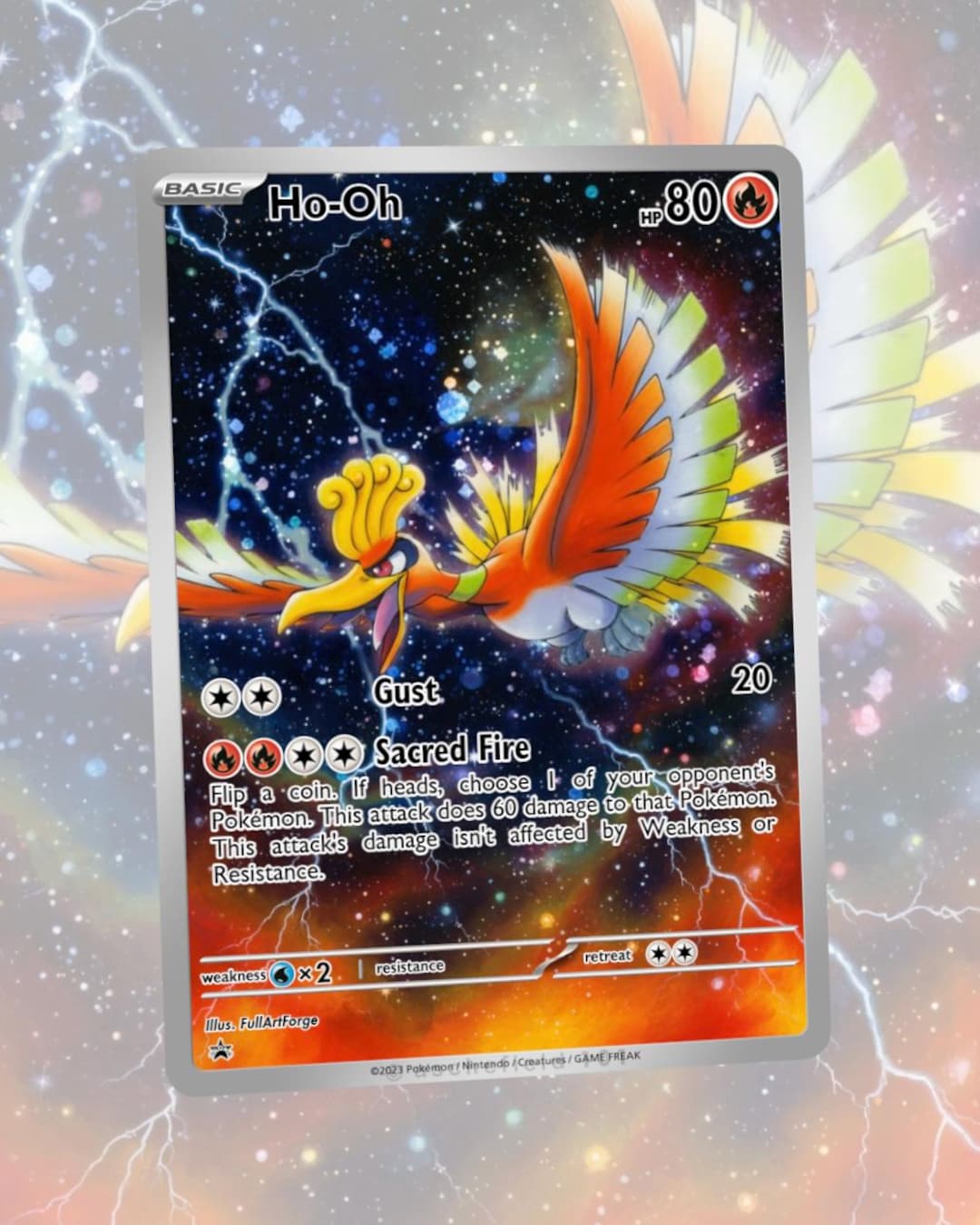 Ho-oh Custom Made Card Fan Art Card - Etsy