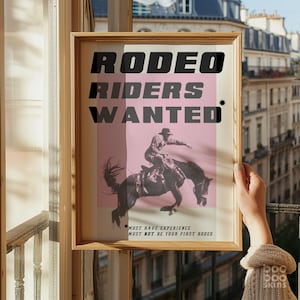 Pôster de Rodeio | Impressão "Não é Meu Primeiro Rodeio" | Arte de Parede Vintage com Cowboy e Cavaleiro | Decoração Western | Estilo Rancho do Sul | Presente para um Amigo